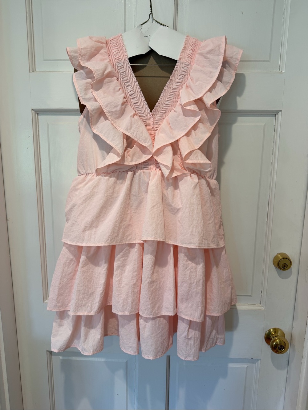 Simply Southern Pale Pink Tiered Ruffle Dress - Picture 11 of 12